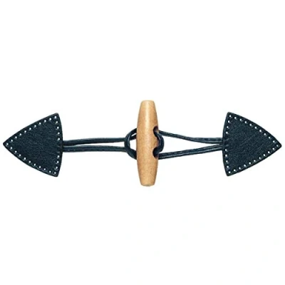 Image of Prym 417715 Toggle fastening 15 x 5 cm dark blue, Wood, One size