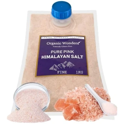 Image of Pure Pink Himalayan Salt (Fine) 1kg PREMIUM UNREFINED 100% NATURAL GLUTEN FREE VEGAN VEGETARIAN by Organic Wonders®