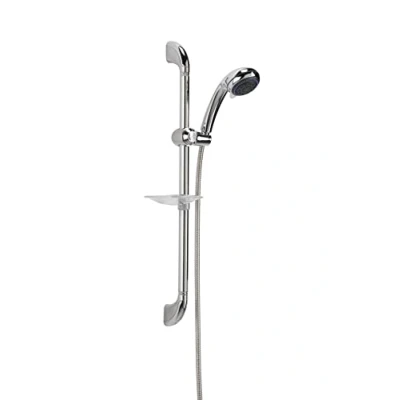Image of 3 Function Shower Set, Riser Rail, Hose &amp; Handset Chrome Croydex