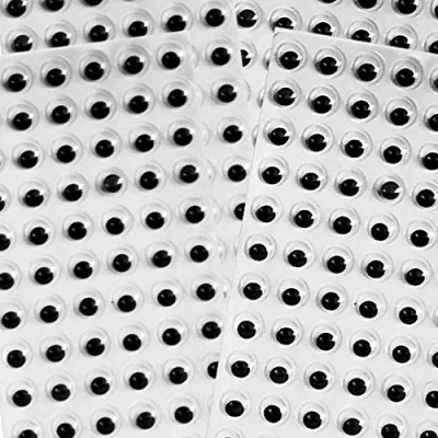 Image of Creation Station 10 mm Peel and Stick Wiggle Eyes sheets of 4 x 96 = 384, Black