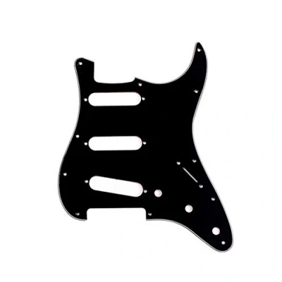 Image of Alnicov Electric Guitar Pickguard，11 Hole SSSFor Standard Strat Modern Replacement，Black