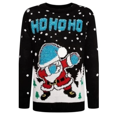 Image of Hamishkane® Kids Christmas Jumpers, Knitted Xmas Snowflake Jumper for Boys, Crew Neck Unisex Sweater Top, Pullover Long Sleeves Reindeer Girls