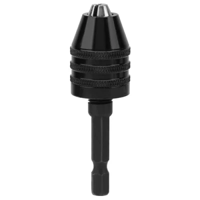 Image of 1/4&quot; Hex Shank Keyless Drill Chuck Adapter Quick Change Converter for Electric Screwdriver