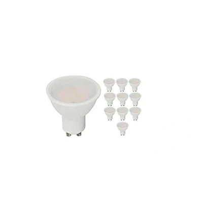Image of 10 PACK V TAC LED 5W DAYLIGHT GU10 NONE DIMMABLE LAMP 6400K 400 LUMEN 30,000 HOURS LIFE 1687 VT 1975