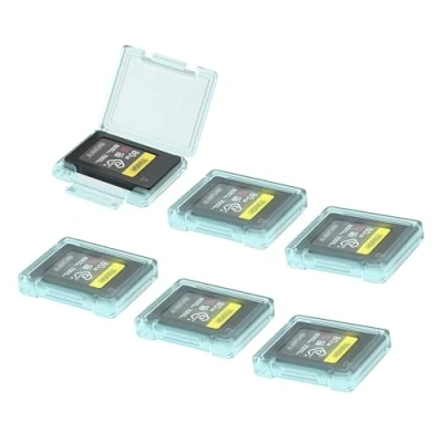 Image of KIWIFOTOS Cfexpress Type A Card Case Memory Storage Holder for Sony Alpha A1II A1 A9III A9II A7RV A7SIII A7IV FX6 FX3 FX30 (6 Pack Plastic Box)