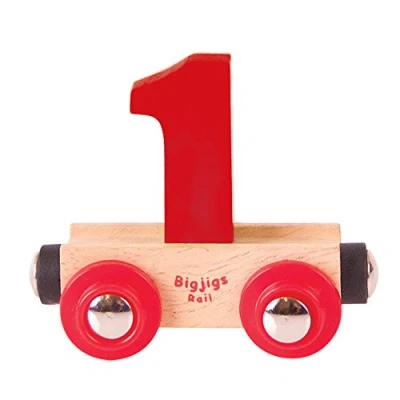 Image of Bigjigs Rail Name Number 1 (Dark Red)