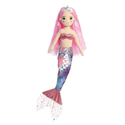 Image of Aurora, 33349, Sea Sparkles Star Mermaid, 18In, Soft Toy, Pink