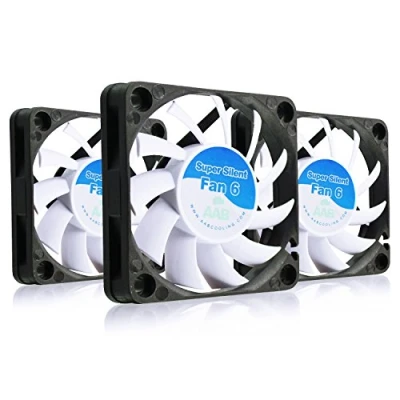 Image of AABCOOLING Super Silent Fan 6 and Efficient 60mm 2500 RPM with 4 Anti vibration Pads Value Pack 3 Pieces, 6cm Fan, Fans Cooling, Quiet 3D Printer Accessories 17.3 dB(A), 20 CFM