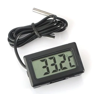Image of WINGONEER Digital LCD Thermometer Temperature Monitor with External Probe For Fridge Freezer Refrigerator Aquarium Black