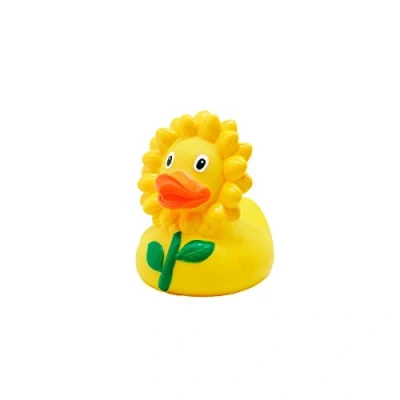 Image of Lilalu 8 x cm/50 g Collector and Baby Sunflower Rubber Duck Bath Toy