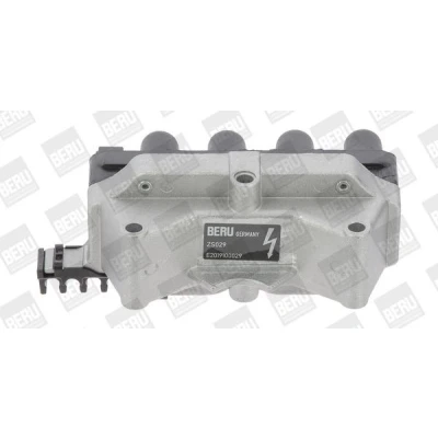 Image of 0040100029 Ignition coil BERU ZS029 3 pin Connector 12V 4 Type, saw teeth FIAT: Doblo I Estate, Cargo