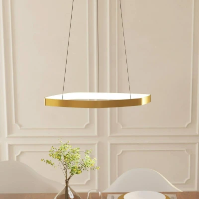 Image of EGLO Vallerosa LED pendant light in brass