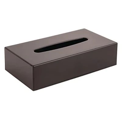 Image of Bolero Black Rectangular Tissue Holder Plastic Hotels Guesthouses Clubhouses