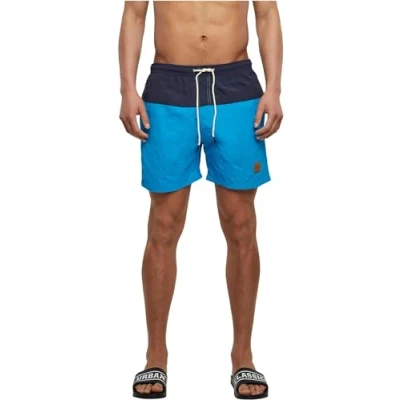 Image of Urban Classics Swimming shorts, Men&#039;s, Size: 3XL, Navy/turquoise