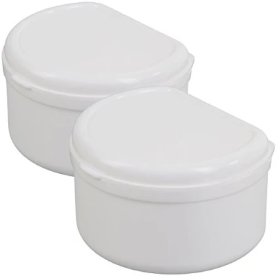 Image of Pack of 2 Orthodontic Deep Rinsing Baths Denture, Gum Shield and Retainer Cases