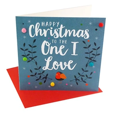 Image of &quot;Pom Pom&quot;&quot;One I Love&quot;&quot; Christmas Card&quot; XP045