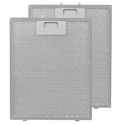 Image of SPARES2GO Metal Mesh Filter for Britannia Cooker Hood/Kitchen Extractor Fan Vent (Pack of 2 Filters, Silver, 300 x 240 mm)