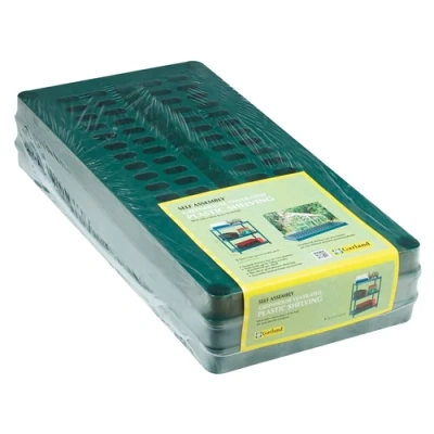 Image of Garland Self Assembly Greenhouse Ventilated Plastic Shelving 3 Shelf Unit 80cm L x 40cm W 97cm H