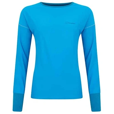 Image of Berghaus Women&#039;s Nesna Long Sleeve Wicking Crew Baselayer T Shirt, Navagio Bay/Seaport, 8