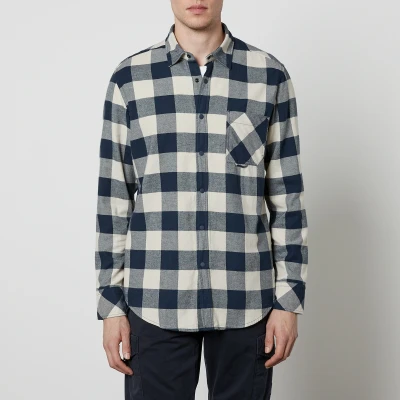 Image of Boss Orange Riou Checked Brushed Cotton Shirt S