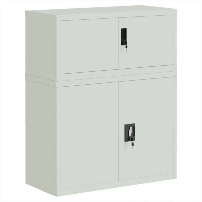 Image of vidaXL File Cabinet Light Grey 90x40x110 cm Steel