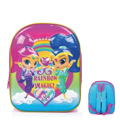 Image of Shimmer and Shine 3D &#039;Rainbow Magic&#039; Luxury High Gloss EVA Backpack/ Book bag, perfect for school, holidays clubs