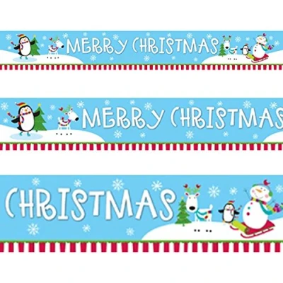 Image of Amscan Happy Snowman Foil Banners, 4.5m