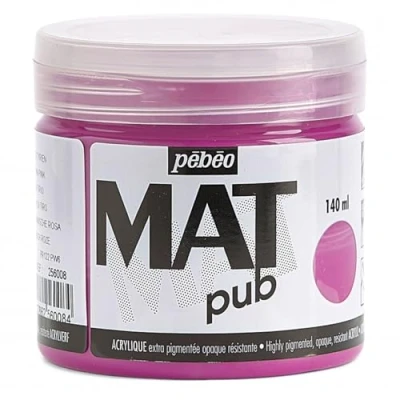 Image of PEBEO Mat Pub, Tyrian Pink, 140ml
