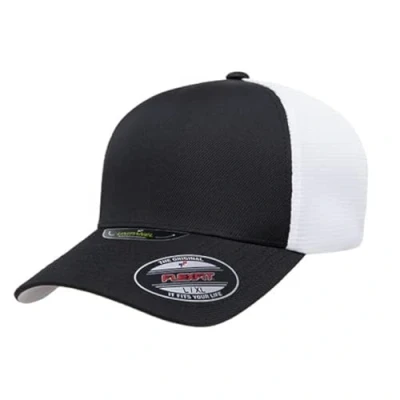 Image of Flexfit Unisex&#039;s Melange Unipanel Trucker Cap Baseball, Black/White, S M