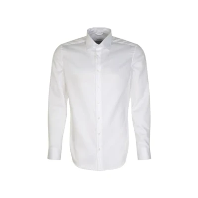 Image of Seidensticker Men's Extra Slim Fit Long Sleeve Business Shirt, White, 30