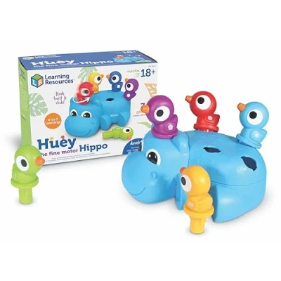 Image of Learning Resources Huey The Fine Motor Hippo, Toy for Toddlers, Ages 18 months+