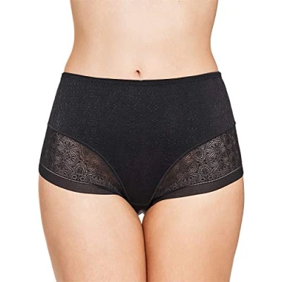 Image of Susa Women&#039;s Milano Slip, Semi transparent, Black, 42