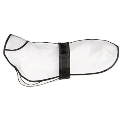 Image of Trixie Tarbes Dog Raincoat, 50 cm, Transparent/Black Bordered