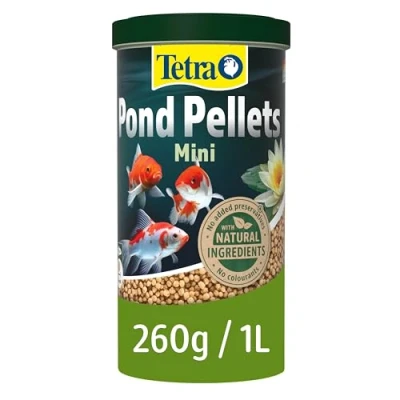 Image of Tetra pond fish Food Mini Pellets 260g biologically balanced for small and young