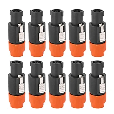 Image of Audio Speaker Plug, Connector Waterproof 4 Pin Speakon Plug Cable Connector(orenge)