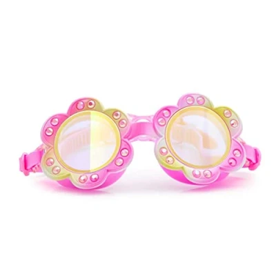 Image of Bling2O Kids Swimming Goggles 100% Silicone Anti Fog UV Protection +6Yrs Golden Hour Gardenia