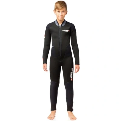 Image of Cressi Children&#039;s Endurance All in one Wetsuit, Black, Medium 12 14 Years UK