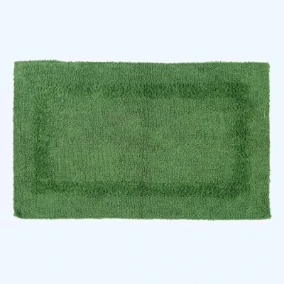 Image of HOMESCAPES Bath Mat, Luxury 1600gsm Extra Soft 100% Cotton, Reversible Bathroom Mats Non Slip, Washable, Super Absorbent, Quick Dry, Bottle Green Rug, 50 x 80 cm