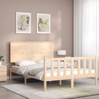 Image of vidaXL Bed Frame without Mattress Small Double Solid Wood Pine