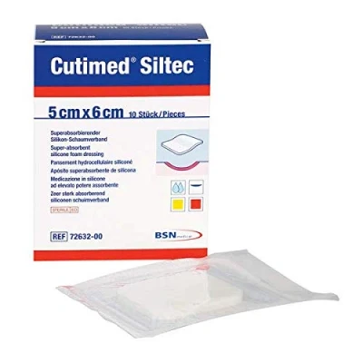 Image of Cutimed Silitec 5cm x 6cm dressings (x10)