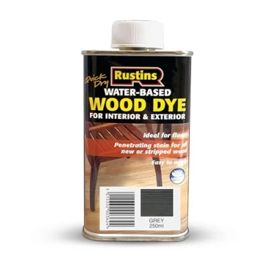 Image of Rustins Wood Dye 250ml Quick Dry Grey