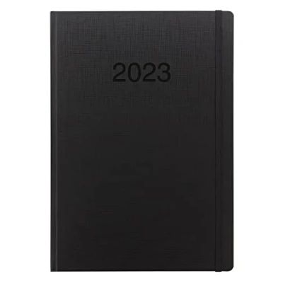 Image of Letts Memo A4 week to view 2023 diary black