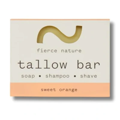 Image of Fierce Nature Pure Organic Tallow Soap (Sweet Orange and Clove) 80g