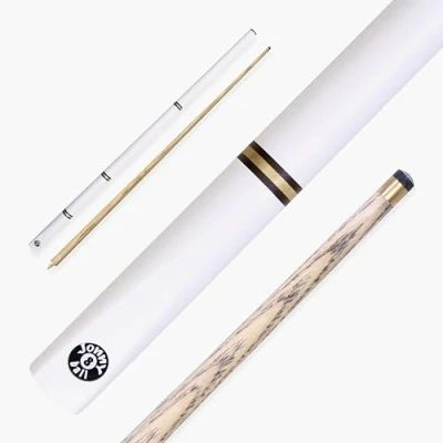 Image of Jonny 8 Ball WHITE COMBI Adjustable 5pc Ash Pool Snooker Cue 9mm Tip