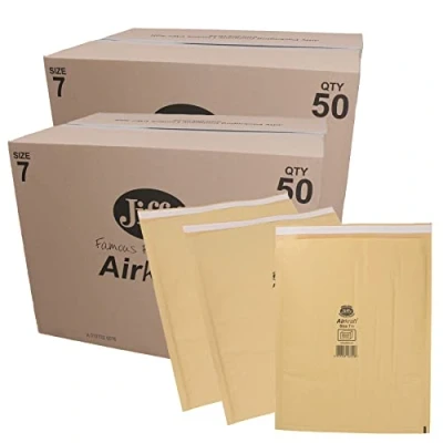 Image of AB Tools 100pk Genuine Gold Jiffy Bag Airkraft Bubble Padded Mail Envelope Size 7