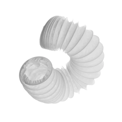 Image of 80mm (3 inch) x 1 metre PVC Flexi Hose White Universal Tumble Dryer Cooker Hood Extractor Fan Air Conditioner