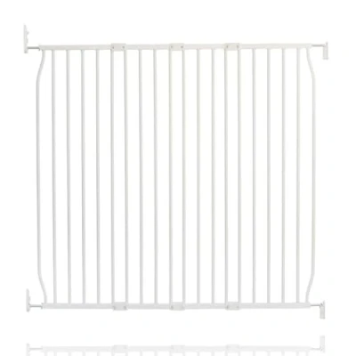 Image of Safetots Eco Screw Fit Baby Gate, White, 110cm 120cm, Stair Gate for Toddler and Baby, Safety Barrier, Easy Installation