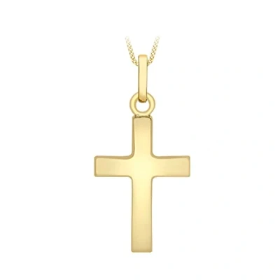 Image of Carissima Gold Women&#039;s 9ct Yellow Cross Pendant Necklace of 45.72cm