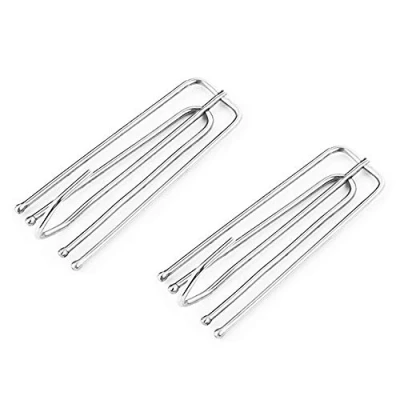 Image of 30 Pcs Stainless Steel Curtain Hooks Pinch Pleat Hook Heavy Duty Metal Deep Prong