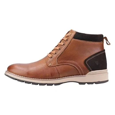 Image of Hush Puppies Dean MEMORY FOAM Boot Mens Tan Leather Size UK 10